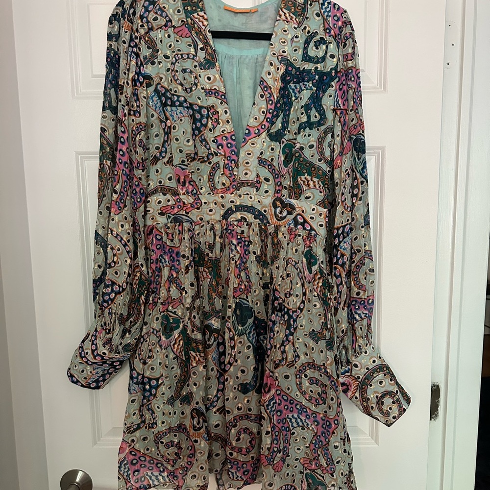Oliphant Long Sleeve Dress in Elegant Blue - Picture 2 of 3